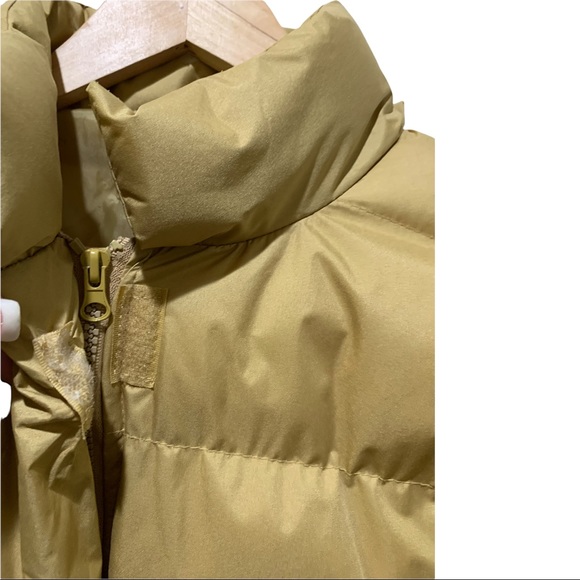 SAIPING HIGH QUALITY FASHION GOLD FULL ZIP VELCRO QUILTED PUFFER JACKET SIZE S/P - Picture 4 of 16